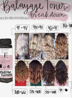 Toner Formulas Shades Eq, 6rv Matrix Hair Colors, Highlight Tools For Hair, Redkin Eq Shades Toner Formulas, Shades Formulas Hair Colors, Redken Blonde Toners, Redeem Shades Eq Formulas, Hair Toning Formulas, Shades Toner Formulas