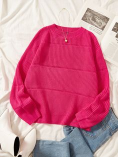 Fashion Top Outfits, Trendy Fashion Tops, Casual Day Outfits, Fashionista Clothes, Easy Trendy Outfits, Fashion Hacks Clothes, Plus Size Sweaters, Ribbed Knit Sweater