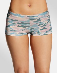 These shorts are so dreamy. Full-coverage, no-cheek design keeps you covered and comfortable Soft, breathable cotton fabric moves with you Flirty and fun details Dream® collection Boy Shorts, Stretch Cotton, Camo, Perfect Fit, Cotton Fabric, Mint, Fabric, Design