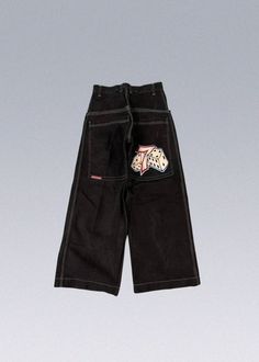 Vintage JNCO Jeans Y2K These Jnco Y2K Jeans feature a classic design that captures the essence of the 2000s fashion scene. With their wide leg, relaxed fit, and distinctive stitching, these jeans are a statement piece that will set you apart from the crowd. The attention to detail in the design ensures an authentic and unique look. - Details: 100% Cotton Super high quality and details Delivery within 2 weeks ☞ View MoreBranded Streetwear Y2k High Waist Jeans For Streetwear, 90s Black Wide Leg Cargo Jeans, Black Wide Leg Y2k Jeans, Black Y2k Wide Leg Jeans, 90s Style Straight Leg Cargo Jeans For Streetwear, 90s Style Cotton Pants For Streetwear, Y2k High Rise Flare Jeans For Streetwear, Black Y2k Style Bottoms With Five Pockets, Edgy Cotton Wide Leg Jeans