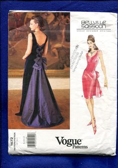 a women's evening gown sewing pattern