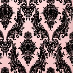 black and pink wallpaper with an ornate design