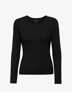 Women Organic Rib LS T-Shirt - Deep Black – Colorful Standard US Danish Fashion, Twill Shorts, Deep Black, Looking Good, Peta, Kelly Green, Christmas Wishlist, Black Long Sleeve, Women Style