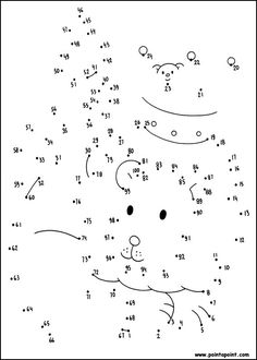 an animal dot to dot game with numbers and dots on the page, which is filled with