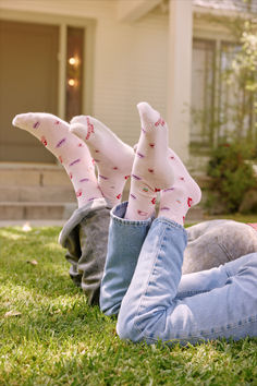 Comfy organic cotton crew socks, perfect for showing off your pride. Every pair supports the Trevor Project and their work to fund free and confidential LGBTQ youth suicide prevention services. It’s the perfect addition to any summer pride outfit or gift that gives back. Socks Photoshoot, Support Lgbtq, Plus Size Business, Trevor Project, Paper Child, Pink Socks, Sustainable Gifts, Knee Socks, Pink Lips