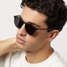 Level up your style game with our Jaxson XL sunglasses, offering a larger fit, round lenses, and rivet details. Travel Case, Polarized Sunglasses, Level Up, Your Style, Lenses, Sunglasses, Crystals, Grey, Black