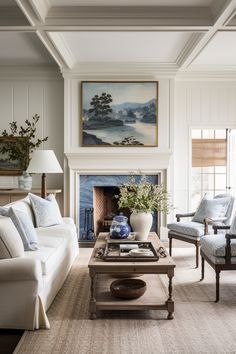 Farmhouse Living - Traditional Designer Living Room - Soapstone Fireplace - Black Marble Fireplace Southern Living Rooms, English Interior Design, Colonial Living Room, Texas Interior Design, Southern Interior, Rockwall Texas, Countryside Cottage, Farmhouse Interior Design, Coastal Grandmother