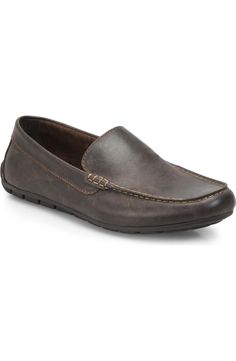 Product Image 0 Rugged Leather Moc Toe Loafers, Casual Brown Swift Leather Loafers, Leather Moccasins With Removable Insole For Driving, Casual Business Moccasins With Leather Footbed, Casual Leather Loafers With Leather Sole, Casual Slip-on Leather Shoes With Leather Lining, Rugged Leather Slip-on Moccasins, Rugged Leather Loafers With Round Toe, Leather Driving Shoes With Stitched Sole