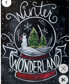 a chalkboard with the words winter wonderland written on it