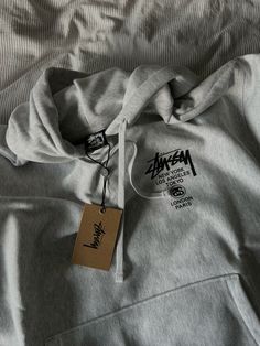 stüssy hoodie Stussy Outfit, Stussy Clothing, Gray Hoodies, Xmas Wishlist, Wardrobe Wishlist, Streetwear Hoodie, Fashion Lookbook