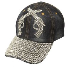 Denim Bling Pistol Cap Couture Denim, Large Crystals, Blue Denim