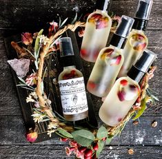 Rose Witch Bath & Body Oil combines the magical, skin-rejuvenating benefits of rosehip seed oil with nourishing coconut oil, vitamin e oil, and pure plant extracts of rose, geranium, cardamom, & vanilla. Ideal for soothing your heart and enveloping yourself in love. Crafted in 2 oz glass pump bottles. Ritual Bath & Body Oils can be dropped in bath or massaged into skin before ritual, spell, meditation, intention-setting, or incantation. ~DISCLAIMER~ Sold as a curio only. Please patch test before Witch Bath, Body Oil Spray, Ritual Oil, Botanical Skincare, Oil Light, Essential Oils For Skin, Ritual Bath, Rosehip Seed Oil, Rose Geranium