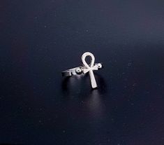 "Egyptian Ankh Ring, Sterling Silver Ankh Ring, Key Of Life Ring, Fixed & Free Size Rings, Ankh Jewelry. The Egyptian ankh necklace carries a powerful message, literally meaning \"the breath of life\". This Egyptian revival pendant is considered a key to life, as it offers you a powerful union. Bringing together feminine and masculine aspects that are contained in their form. Creating a never-ending circuit of energy, that helps ensure a boost in energy on a day to day basis. * Material: Our Symbolic Ankh Rings For Gifts, Nickel-free Ankh Jewelry Gift, Hallmarked Silver Ankh Jewelry, Nickel-free Ankh Earrings As Gift, Cheap Ankh-shaped Spiritual Jewelry, Egyptian Hieroglyphics Symbols, Egyptian Inspired Jewelry, Ankh Necklace, Paper Jewelry