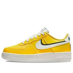 (GS) Nike Air Force 1 LV8 '82 - Tour Yellow' DQ0359-700 (AF1/SNKR/Skate/Casual/Low Top/Recyclable Materials) Nike Air Force 1 Skateboarding Shoes With Round Toe, Sporty Yellow Nike Air Force 1 For Streetwear, Nike Sporty Sneakers For School, Yellow Custom Sporty Sneakers For Skateboarding, Sporty Yellow Custom Sneakers For Skateboarding, Yellow Urban Skate Shoes For Sports, Casual Yellow High-top Nike Air Force 1, Yellow Sporty Skate Shoes With Gum Sole, Nike Air Force 1 Yellow Casual Shoes