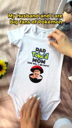 Dad Poked Mom - Personalized Monster Trainer Baby Onesie Personalize Your Style -> https://silverybrand.com/pkm5000ptvi Worldwide shipping!! Idea For Birthday, Phone Case Decals, Cotton Gift, Basic Wear, Cotton Gifts, Family Mom, Graphic Apparel, Pokemon Cards, Grandma Gifts