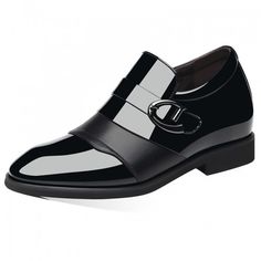 Regular Price: $159.00 Now only: $119.00 Elegant Black Patent Leather Monk Strap Shoes, Semi-formal Slip-on Monk Strap Shoes With Pointed Toe, Elegant Closed Toe Platform Loafers For Party, Elegant Monk Strap Shoes For Business Casual, Black Plain Toe Platform Loafers For Formal Wear, Black Plain Toe Platform Loafers For Formal Occasions, Patent Leather Slip-on Monk Strap Shoes For Office, Office Slip-on Patent Leather Monk Strap Shoes, Formal Platform Loafers With Brogue Detailing