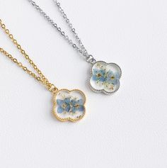 Forget Me Not Flower Necklace | Handmade Real Pressed Flower Necklace | Blue Flower Necklace | Birthday Gift | Christmas Gift | Gift for Her 🌿The Forget Me Not Flower Necklace is a stunning piece of handmade jewelry that beautifully captures the essence of nature. This real pressed flower necklace features delicate blue forget-me-not flowers encased in a high-quality resin pendant. Each flower is carefully selected and preserved to maintain its vibrant color and intricate details, creating a tr Forget Me Not Flower Jewelry, Forget Me Not Flower Necklace, Nature-inspired Flower Necklace With Pressed Flowers For Gifts, Nature-inspired Flower Necklaces With Pressed Flowers, Forget Me Not Resin Jewelry, Blue Flower Necklace, Forget Me Not Flower, Pressed Flower Necklace, Necklace Blue