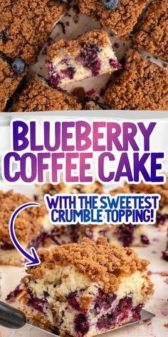 Blueberry Coffee Cake Blueberry Coffee Cake Recipe, Blueberry Cobbler Recipes, Blueberry Dump Cakes, Coffee Cake Recipes Easy, Lemon Blueberry Bread, Blueberry Coffee Cake, Blueberry Coffee, Apple Dump Cakes, Brunch Spread