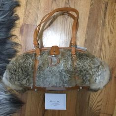 Chritian Dior Rabbit Fur Rare Bag Brand New With Authenticity Card And Tag Apprx 14 Across 11 Inches High Diorissimo Bag, Vintage Dior Bag, Bags Christian Dior, Dior Purse, Statement Purse, Christian Dior Handbags, Lady Dior Handbag, Fur Bag, Dior Handbags