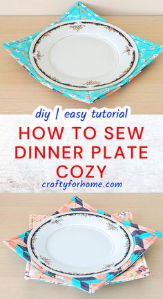 Blue fabric for dinner plate cozy. Plate Cozy, Diy Sewing Gifts, Sewing Projects Free, Hot Plate, Diy Sewing Pattern, Warming Up