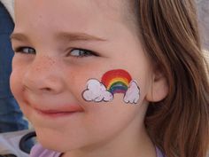 Cheek Art, Rainbow Face painting easy, Butterfly face paint, Face Easter Face Paint, Face Painting Flowers, Rainbow Face Paint, Face Painting Ideas, Butterfly Face Paint, Rainbow Face, Butterfly Face