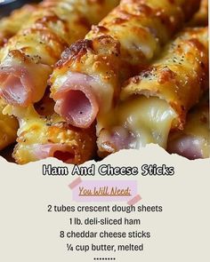 ham and cheese sticks recipe with instructions