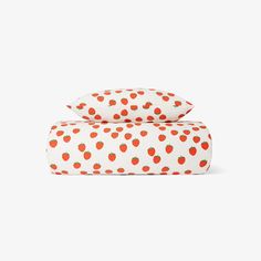 two pillow cases with strawberry print on them