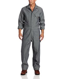 PRICES MAY VARY. Concealed neck and waist snaps Snap at right chest pocket Elastic waist inserts Large back pockets Brass 2-way zipper Fitted Utility Overalls, Dickies Coveralls, Coveralls Workwear, Dickies Workwear, Safety Clothing, Mens Sleeve, Work Wear Women, Mens Big And Tall, Work Shirts