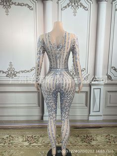 Mesh Rhinestone Jumpsuit – Body By J'ne Glamorous Stretch Long Sleeve Bodysuit, Glamorous Long Sleeve Stretch Bodysuit, Long Sleeve High Stretch Unitard For Parties, Long Sleeve Unitard For Night Out, Elegant Long Sleeve Party Unitard, Rhinestone Jumpsuit, Straps Jumpsuit, Color Skin, Sequin Rompers