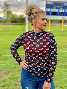 Friday Night Lights mesh top – The Feisty Bull Boutique Western Mesh Top Outfit, Winter Game Day Fleece Top, High Stretch Moisture-wicking Mesh Top, 4-way Stretch Mesh Sports Tops, Friday Night Lights Shirt, Black Mesh Fabric, Cropped Graphic Tees, Friday Night Lights, Tank Top Long Sleeve