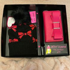 Brand New, Never Opened Cute Black Wallets For Gift, Cute Black Wallet Perfect For Gift, Cute Black Wallets For Gifts, Cute Black Wallet As Gift, Betsy Johnson, Betsey Johnson, Pink Black, Black Pink, Women Accessories