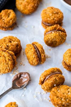 homemade kingston biscuits with peanut butter and chocolate on the side, ready to be eaten