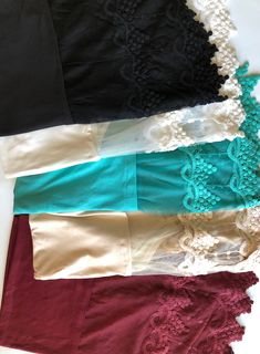 "Let's add a little lacey length to any top for any season or use as tank top. It is fun , trendy, feminine. It has adjustable straps which makes the top a little shorter or longer. You can find some colors in Plus size XXXL . BUY 2 GET 1 FREE :please add 3 lace top extenders in your cart in any color and size you want and use coupon code:Yahoo17 ❤️You can mix match any color , any size or any kind (ruffle or lace trim extenders) *ruffle and lace top extenders have different measurements. Please Inserting Lace In Flannel Shirt, Shirt Embellishments, Lace Shirt Extender, Top Extender, Slip Extender, Cute Church Outfits, Remake Clothes, Shirt Extender, Sewing Tutorials Clothes