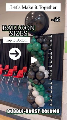 balloons are stacked on top of each other