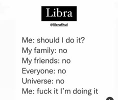 a white poster with the words libra on it