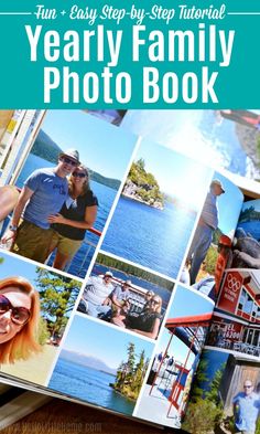 an open family photo book with the title fun easy step - by - step instructions