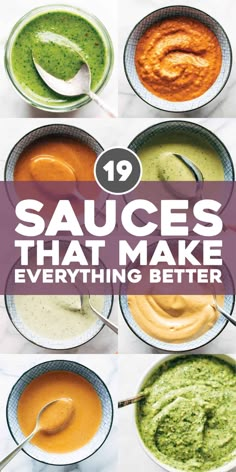 The 19 Sauces That Make Everything Better - Pinch of Yum Yum Yum Sauce, Resep Salad, Relish Recipes, Makanan Diet, Idee Pasto Sano, Salad Dressing Recipes, Homemade Sauce, Fajitas, Tahini