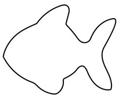 an outline of a fish on a white background