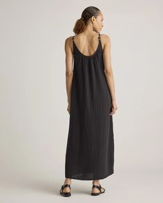 Our 100% Organic Cotton Gauze Sleeveless Maxi Dress is perfect for hot summer days, beach vacations, or evening strolls. With its elegant maxi length and high neck design, this dress ensures you'll look polished and put-together for any occasion. Made of Look Polished, High Neck Designs, Jenni Kayne, Beach Vacations, Organic Fabrics, Sleeveless Maxi Dress, Knit Cotton, Eileen Fisher, Hot Summer