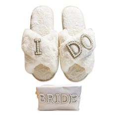 PRICES MAY VARY. Size: the I Do slippers are US size 5-6,7-8,9-10 suitable for most brides, people can wear them on the wedding day,you can choose the right size according to your feet Quality Material: the wedding shoes for bride are made of quality rubber sole and plush materials, reliable and solid, soft and comfortable, will not easy to break or deform, which can accompany you for a long time, you can wear with confidence Comfortable to Use:Our fuzzy wedding slippers are ideal for bridal sho Cloud Fluff, Bridal Shower Shoes, I Do Shoes, Wedding Shoes For Bride, Bridesmaid Slippers, Shoes For Bride, Bride Slippers, Wedding Slippers, Toe Slippers