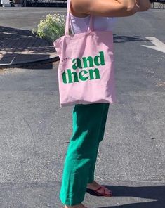 And Then Tote - SISTER LB Tote Bag Outfit, Bag Outfit, Pink Canvas, Everyday Bag, Fashion Girl, Printed Tote Bags, Cloth Bags, Paper Shopping Bag, Clean Out