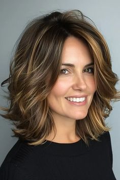 Short Silk Press, Silk Press Hairstyles, Silk Press, Long Bob Hairstyles, Penteado Cabelo Curto, Hair Color And Cut, Brown Hair With Highlights