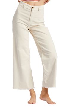 These supersoft corduroy pants are updated with a high waist, wide legs and a welcome touch of stretch. 28 1/2" inseam; 22" leg opening; 12" front rise; 15" back rise (size 29) 98% cotton, 2% elastane Machine wash, tumble dry Imported Wide Leg Corduroy Pants, Free Falling, Wide Legs, White Pants, Antique White, Corduroy Pants, Billabong, High Waist, Wide Leg