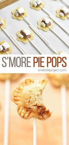 there are some pie pops on the stick