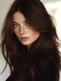 Luxurious Chocolate Brown Hair Color: Elegant and Versatile Styles Diamond Face Haircut, Milk Chocolate Hair Color, Dark Fall Hair Colors, Dark Brown Balayage, Dark Fall Hair, Chocolate Brown Hair, Black Hair With Highlights