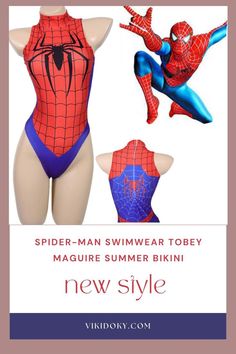 Spider-Man Swimwear Tobey Maguire Summer Bikini Fitted T-back Bodysuit For Beach Season, Spider Man Tobey Maguire, Tobey Maguire, Spider Man 2, Summer Swim Suits, Summer Bikinis, Mens Swimwear, Summer Holiday, Enjoy It