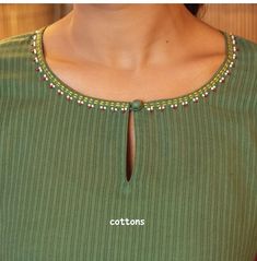 Latest Kurta Neck Designs Women Classy, Easy Diy Clothes, Embroidery Fashion Detail, Latest Blouse Designs Pattern, Clothes Embroidery Diy, Simple Hand Embroidery Patterns, Hand Embroidery Dress, Simple Kurta Designs, Simple Kurti Designs