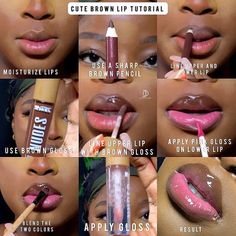 Lipstick Combo, Maquillage On Fleek, Lip Art Makeup, Makeup Order, Learn Makeup, Lip Tutorial, Simple Makeup Tips