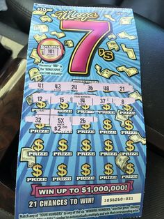 the winning ticket for $ 7, 000 is shown