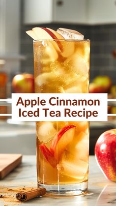 Discover the delightful aroma and taste of our apple cinnamon tea, whether enjoyed piping hot or poured over ice for a cool, fruity experience! Apple Cinnamon Tea Recipe, Cinnamon Tea Recipe, Apple Iced Tea, Spiced Tea Recipe, Apple Cinnamon Tea, Best Non Alcoholic Drinks, Cold Drinks Recipes